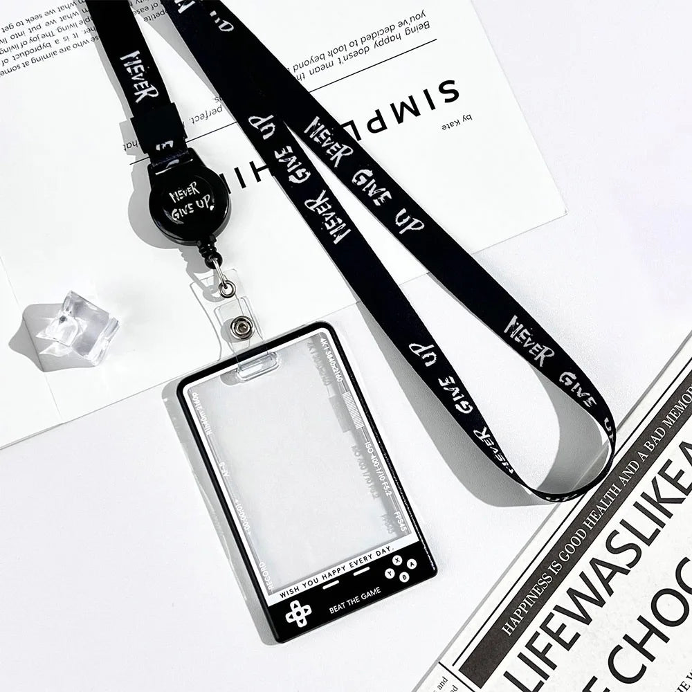 Kpop Card Holder — Fashion Transparent Student ID & Photocard Protector with String for Kids & Idol Fans