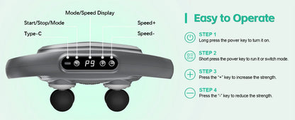 Six-Head Fascia Gun Massager — High-Frequency Electric Muscle Relaxation for Back, Waist, Legs, Shoulders & Full Body