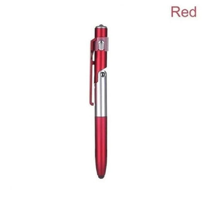 4-in-1 Multifunction Ballpoint Pen — LED Light, Foldable Phone Holder, Night Reading, Writing Pencil for Students and Office Use