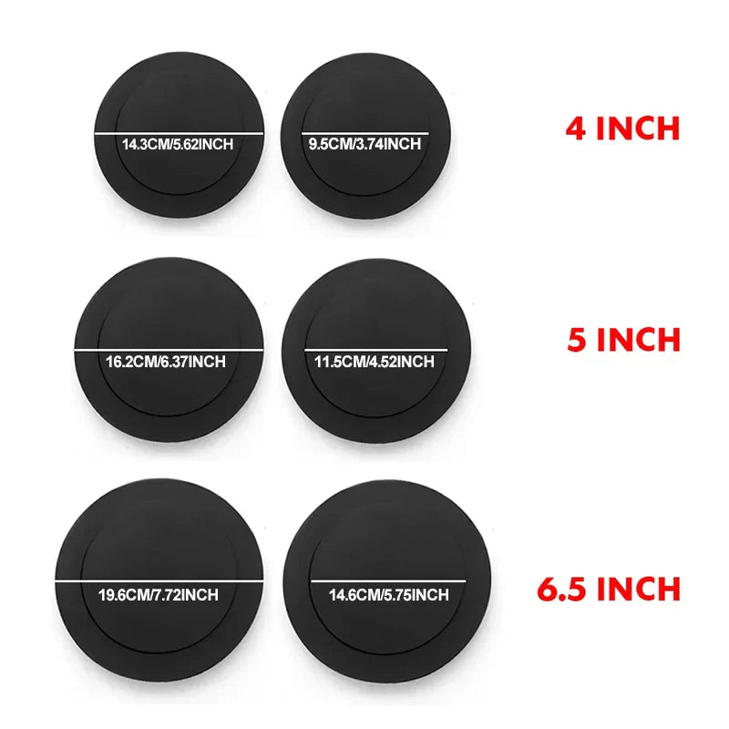 4PCS Car Speaker Sound Insulation Rings - Cotton Bass Door Trim, Soundproof Foam for 4/5/6.5 Inch Speakers, Universal Auto Interior Accessory