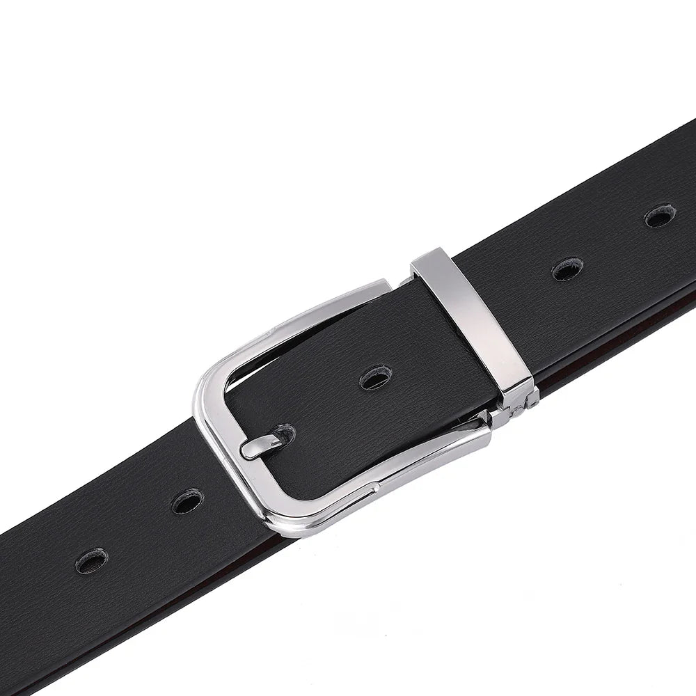 Men’s Pin Buckle Cowskin Leather Belt – High-Quality Designer Waist Strap, Luxury Fashion Accessory