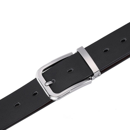 Men’s Pin Buckle Cowskin Leather Belt – High-Quality Designer Waist Strap, Luxury Fashion Accessory