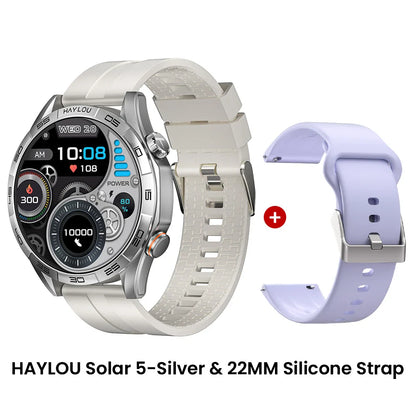 HAYLOU Solar 5 Smartwatch — 1.58" AMOLED, Voice Calling, 24H Health & Sports Tracker for Men