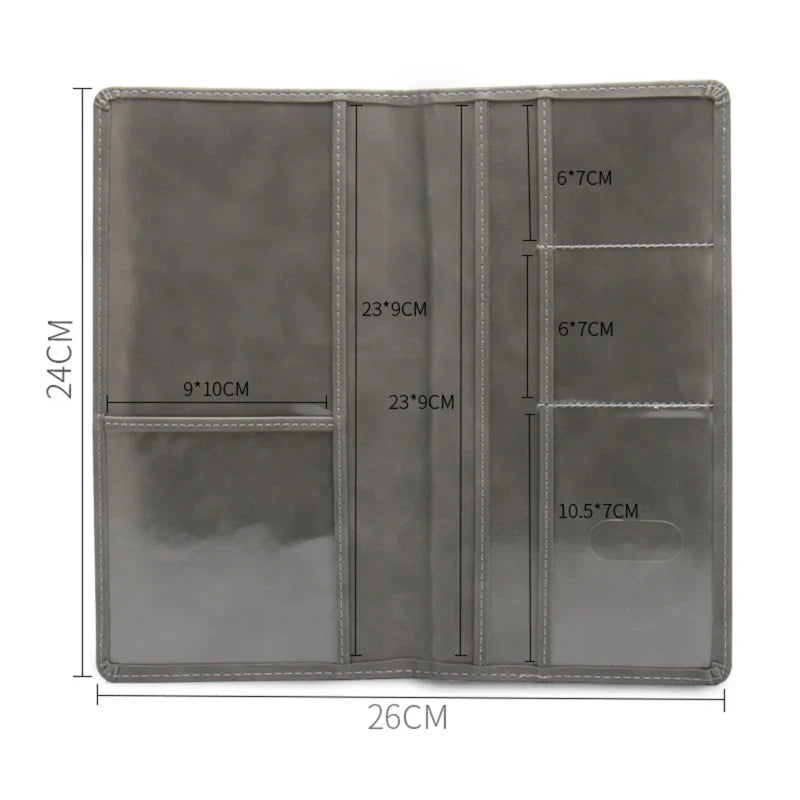 Leather Car Registration & Insurance Holder – Men's Driving License Cover, Auto Documents & Credit Card Storage Bag