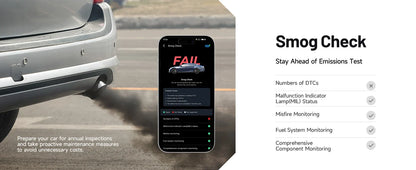 TOPDON Carpal OBD2 Scanner – All-System Vehicle Diagnostic Tool with Health Check, Smog & Battery Test for iOS & Android Bluetooth 5.0