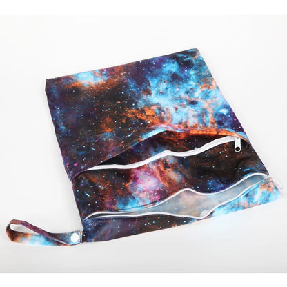 Sigzagor Wet & Dry Baby Diaper Bag – Waterproof Reusable Washable Nappy Bag with Double Zippers