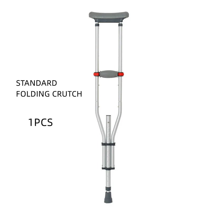 Aluminum Alloy Detachable Foldable Underarm Crutches — Armpit Walking Stick Mobility Aid for Elderly & Disabled