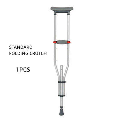Aluminum Alloy Detachable Foldable Underarm Crutches — Armpit Walking Stick Mobility Aid for Elderly & Disabled