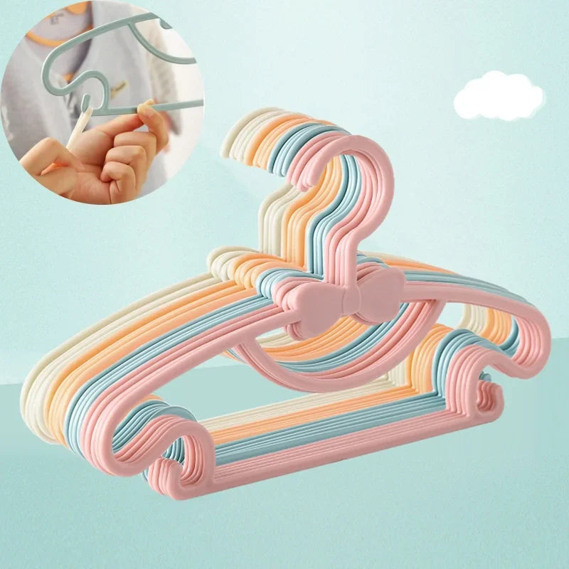5-50PCS Baby Plastic Hangers – Kids Clothes Storage Rack for Nursery, Toddlers & Infants, Portable Home Use