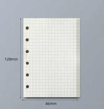 45 Sheets A5 A6 A7 Loose Leaf Notebook Refill – Spiral Binder Pages, Lined, Blank & Grid Craft Paper Stationery