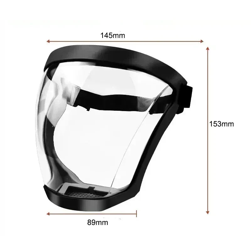 Transparent Full Face Protector Shield: Facial Protection Mask for Work Safety - Kitchen Accessories & Gadgets