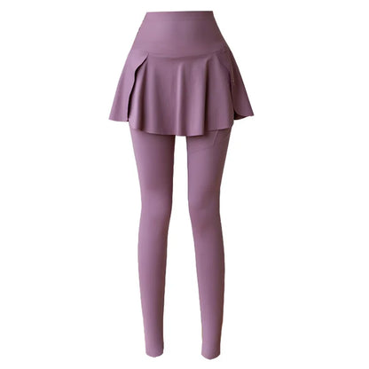 Women’s Seamless High Waist Yoga Leggings with Pockets – Two Piece Hip Lift Fitness Pants
