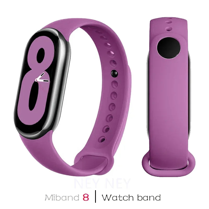 Waterproof Silicone Sport Strap for Xiaomi Mi Band 9/8/NFC – Replacement Smart Bracelet Accessory