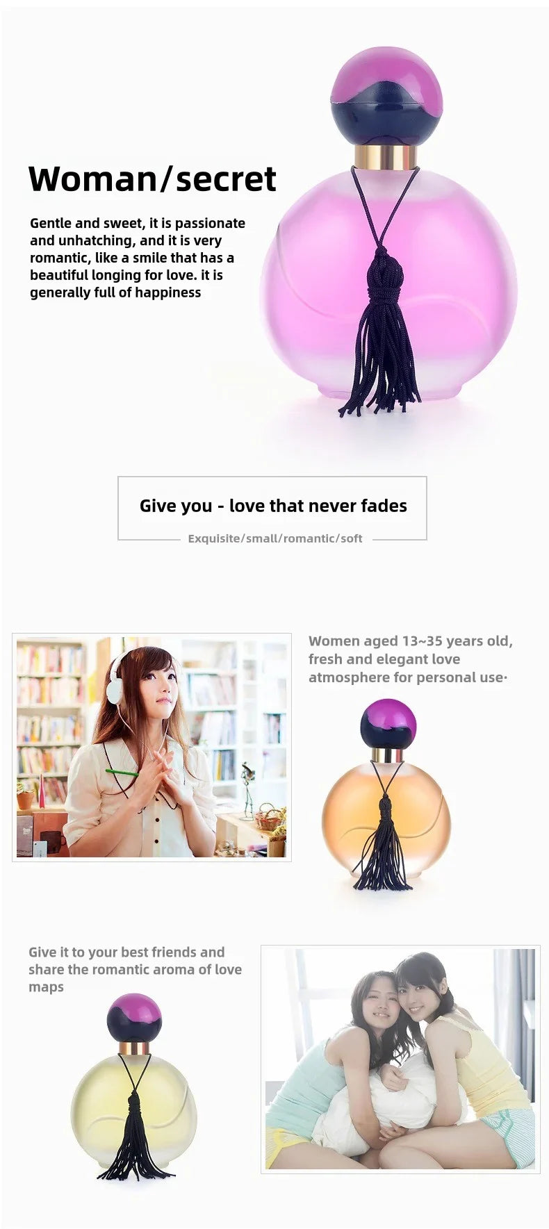 50ml Fresh Citrus Perfume for Women — Long-Lasting Light Orange Scent, High-End Fragrance