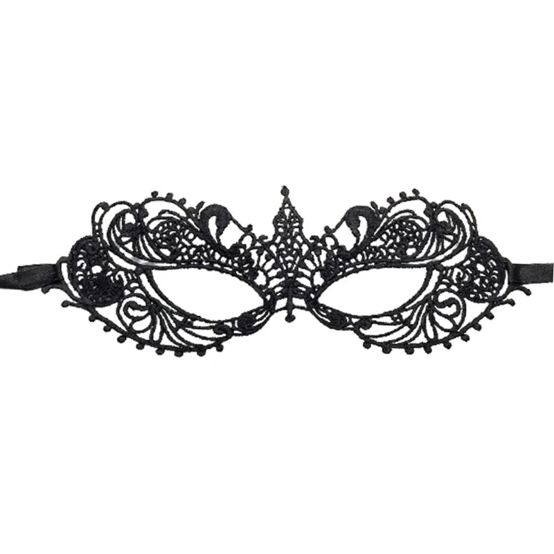 Black Queen Lace Mask — Embroidered Applique Masquerade Mask for Women, Party, Carnival, Wedding & Halloween Accessories