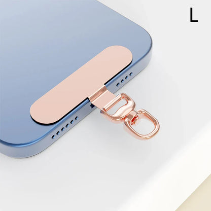 0.3mm Metal Phone Tether Tab – 360° Rotating Phone Lanyard Patch Clip Replacement Hanging Strap Gasket Accessory
