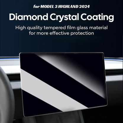 Tempered Glass Screen Protector for Tesla Model 3/Y Highland 2024 - Rear Row Center Control Touch Screen Film