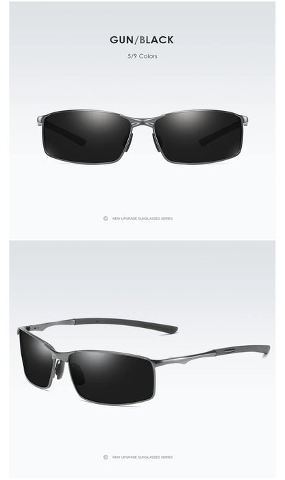 Aoron Polarized Sunglasses — Unisex Driving Mirror Sun Glasses with Metal Frame & UV400
