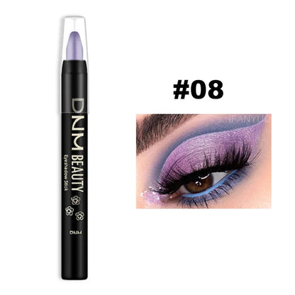 16-Color Pearlescent Eyeshadow Sticks – High Pigment Waterproof Glitter Eye Makeup Pencil, Long-Lasting & Smudge-Proof