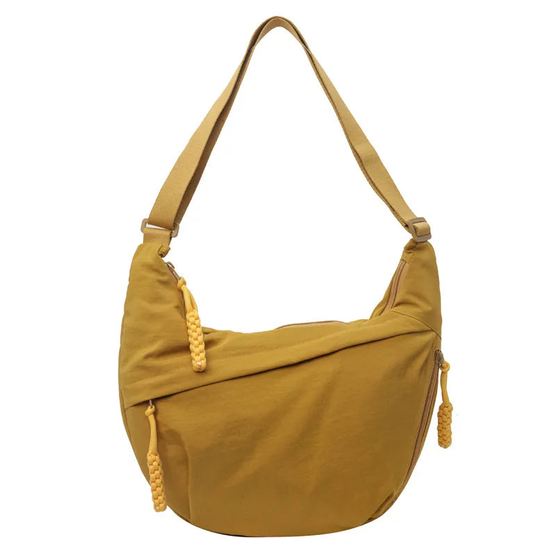 New Nylon Fabric Shoulder Bag – High Capacity Women's Crossbody Messenger Bag, Versatile & Leisure Hobo