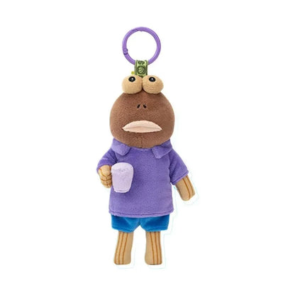 SpongeBob Ugly-Cute Fish Plush Keychain - Funny Kawaii Bag Charm & Gift Decoration