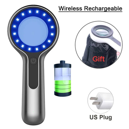 Woods Lamp Skin Analyzer - UV Magnifying Facial Skin Testing Light for Beauty Care Analysis Detection
