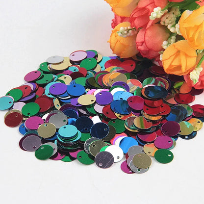 Large Round Flat Sequin Paillettes 10–30mm Loose Glitter Sequins for DIY Crafts, Kids Dance & Decoration 10g Pack