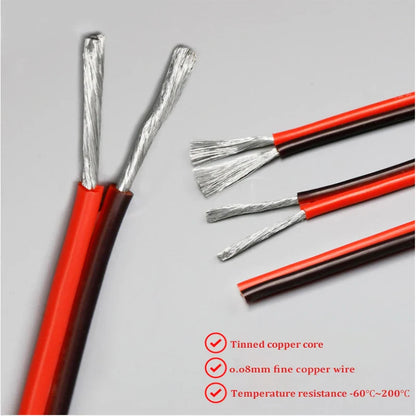 Flexible Silicone Tinned Copper Wire (8–28 AWG) – High-Strand RC & Drone Electrical Cable