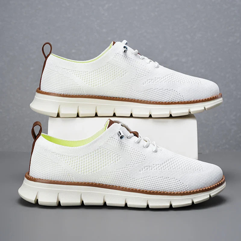 Men's Casual Sports Shoes - Anti-Slip, Wear-Resistant, Breathable Cushioning with Color Blocking Design