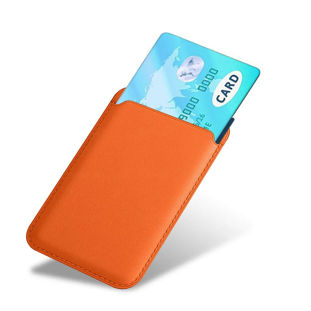 Luxury Magnetic Leather Wallet Case for iPhone 12–16 Pro Max — MagSafe Card Holder Phone Cover