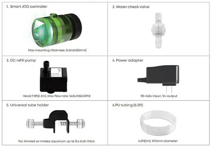 MagTool ATO-360P Smart Aquarium Water Refill Pump – Automatic Top Off (ATO) System for Fish Tanks with Filter Accessory