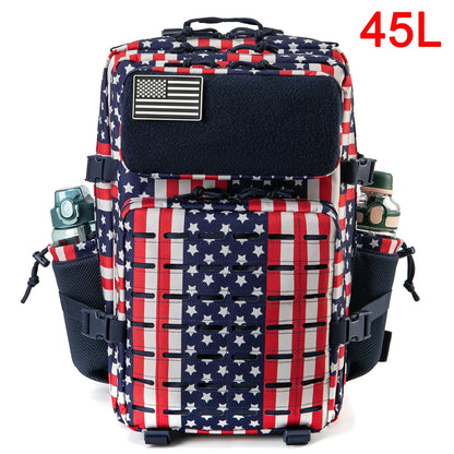 QT&QY 25L/45L Tactical Backpack – Outdoor Survival & Hiking Rucksack for Men & Women, Bug Out Bag with Bottle Holder