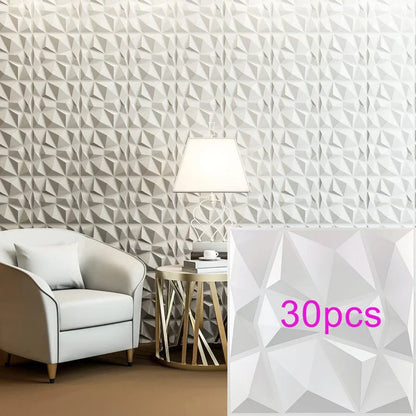 KUUJOJO 3D Textured Wall Panels – Indoor Wall Decoration for Living Room, Bedroom, Hotel, Office, Tape