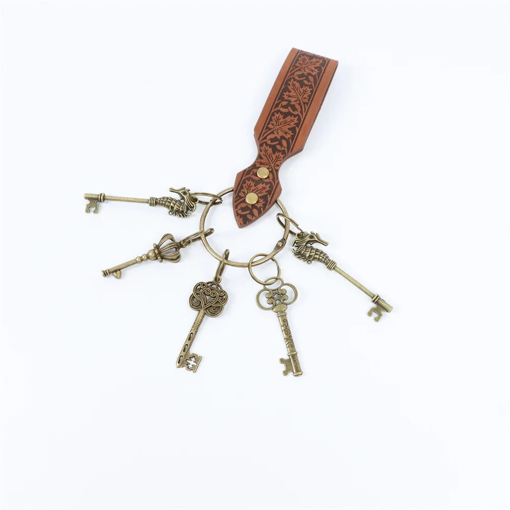 Medieval & Renaissance Cosplay Belts – Retro Metal Rings and Keychain Accessories