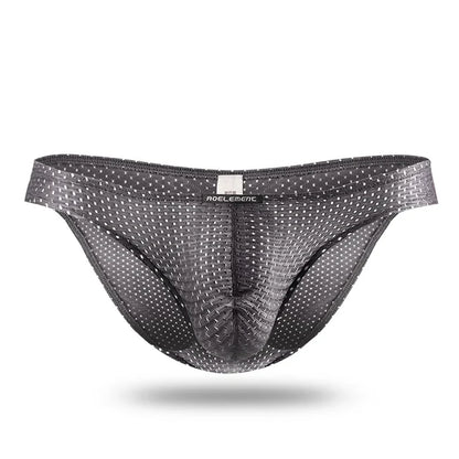 2PCS Men’s Ice Silk Transparent Briefs – Breathable Mesh Lightweight Low Rise Sexy Underwear Youth Fit Comfort Pants