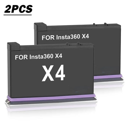 Insta360 X4 Battery 3.85V 2500mAh – Rechargeable Li-ion with Fast Charging Case & Storage Box for 360 Panoramic Action Cameras