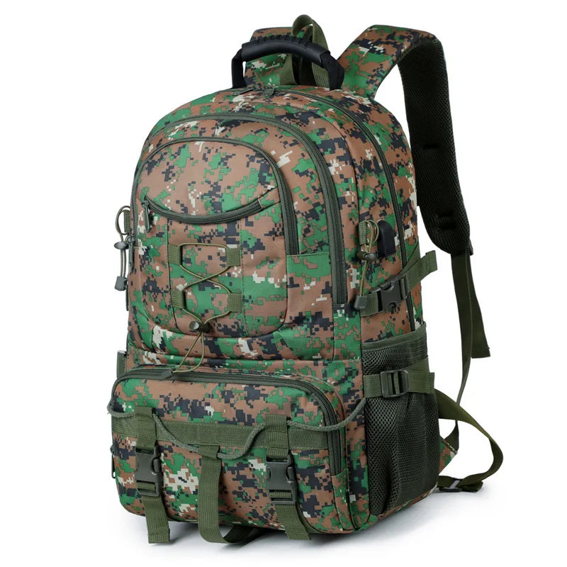 USB Tactical Camping Backpack – Large Multi-Functional Hiking, Trekking & Laptop Rucksack for Outdoor Travel and Sports