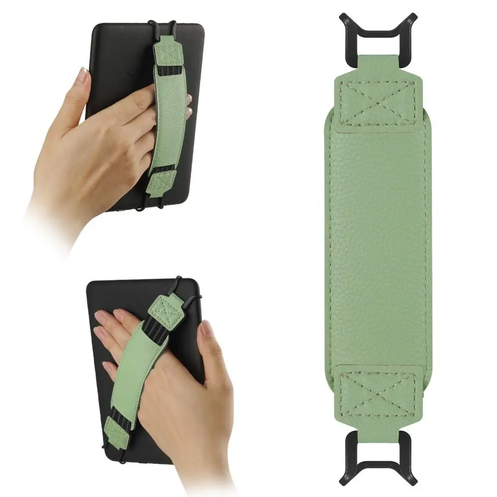 Leather Tablet Hand Strap — Elastic Anti-Drop E-Reader Holder for Kindle, iPad, Kobo, Sony, Pocketbook, Lenovo