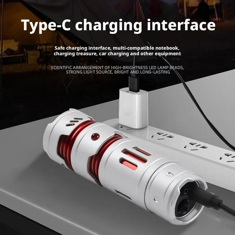 Mini EDC Rechargeable Flashlight - Compact Pocket Torch for Camping, Hiking, Fishing & Emergency Use