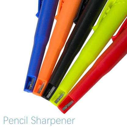 Solid Carpenter Pencil Set — 2.8mm Mechanical Pencil Marker with Built-In Sharpener for Woodworking, Construction, and Architecture
