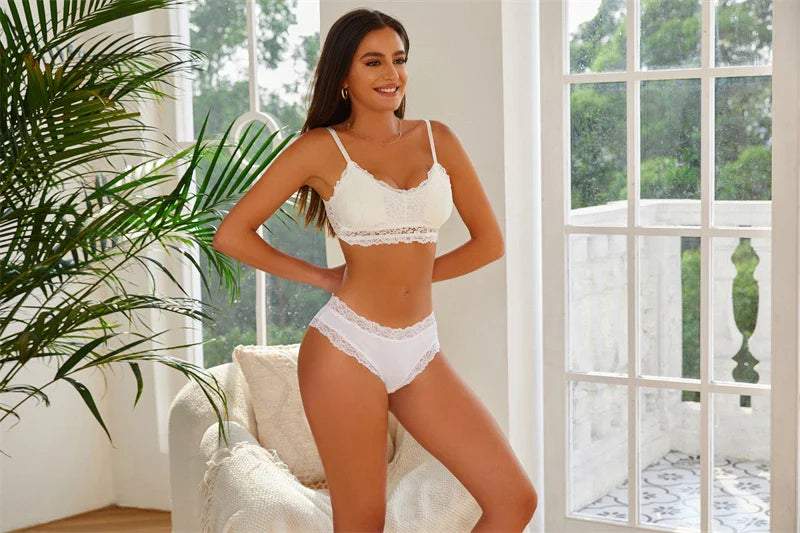 3PCS Lace Seamless Cotton Panties - Ribbed Brazilian Low Waist, Breathable Women’s Underwear, Plus Size Lingerie