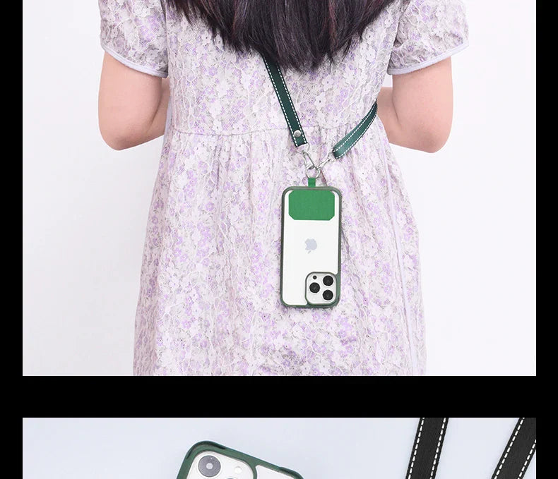 Simplicity Crossbody Cell Phone Lanyard – Adjustable Neck Strap with Universal Clip Gasket, Anti-Lost Mobile Phone Lanyard
