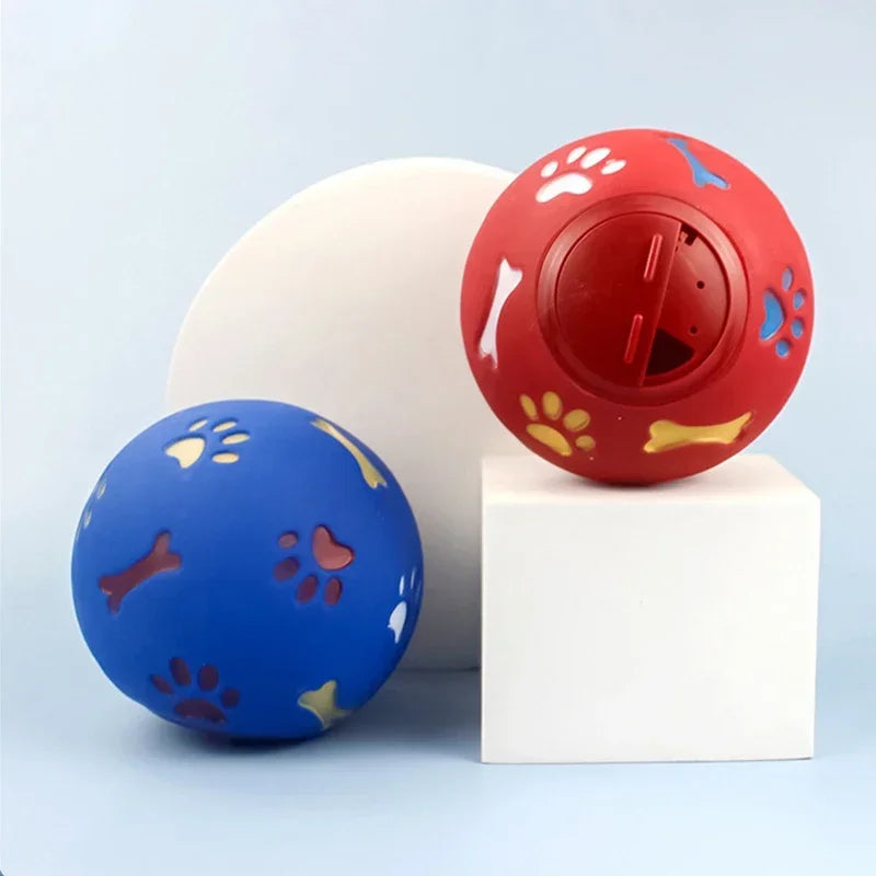 Pet Dog & Cat Treat Dispenser Ball – Interactive Rubber Chew Toy Food Leakage Feeder for Training & Play