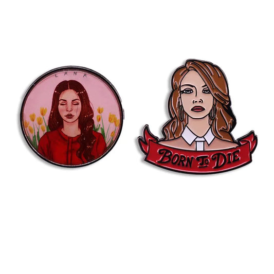 Lana Del Rey Diva Lapel Pin Badge – Fashion Enamel Brooch for Shirts, Sweaters & Coats, Unique Jewelry Accessory Gift for Women & Fans
