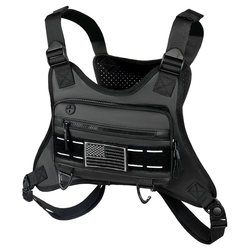 Sports Chest Bag – Lightweight Waterproof Running Vest with Pocket, Phone Holder & Large Capacity Tactical Front Pack