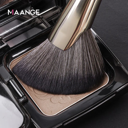 MAANGE Angled Blush & Bronzer Brush – Dense Premium Makeup Brush for Face Contouring & Highlighting, Ideal for Creams & Powders