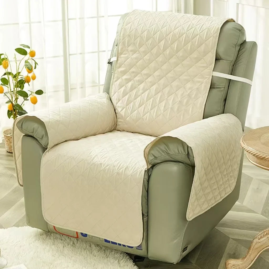 Solid Color Recliner Sofa Cover – Anti-Slip Pet & Kid Proof Chair Slipcover Furniture Protector for Armchair & Recliner Anti-Wear Use