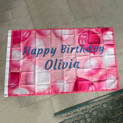 Custom Digital Print Flag Banner - Personalized Company Logo Polyester Outdoor Advertising Flag with Brass Grommets for Events & Promotion