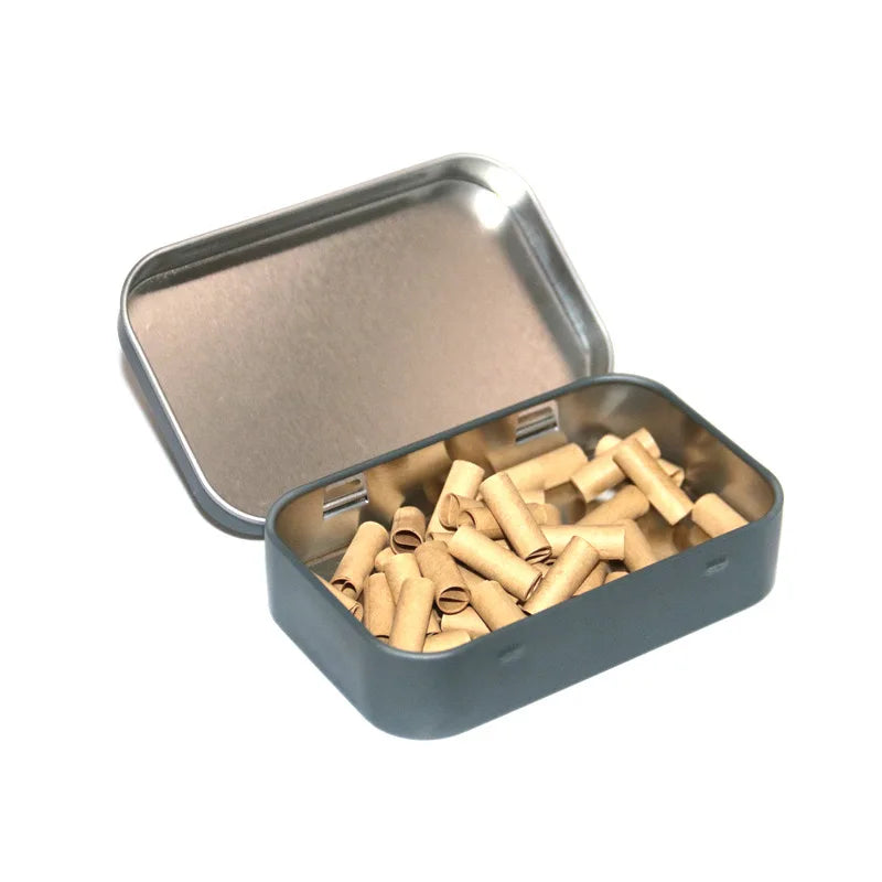 Metal Flip Storage Tin - Sealed Tobacco, Rolling Paper, Jewelry, Candy, Coin & Key Organizer
