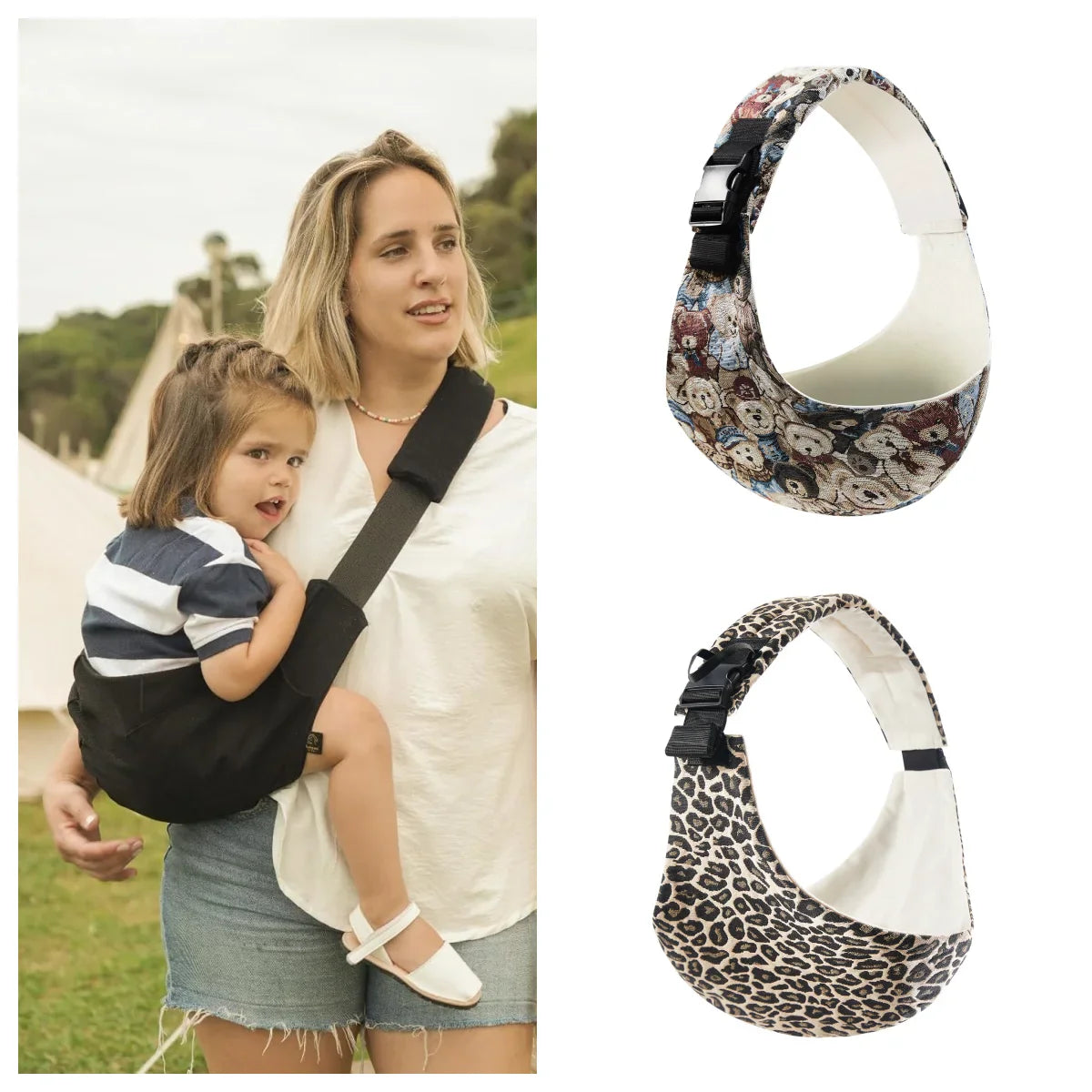 Newborn Baby Carrier Crossbody Wrap – Adjustable Hip-Seat Sling Bag for Toddlers, Portable Infant Travel Bag
